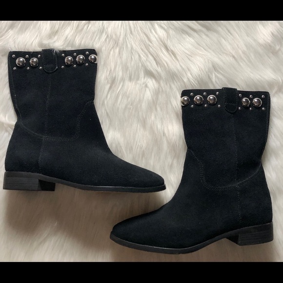 Michael Kors”Hayes”Sphere Stud Suede Booties-5.5 - Picture 4 of 12